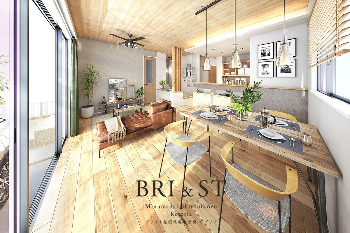 ※掲載の完成予想図は図面を基に描いたもので実際とは多少異なります。(1号棟)